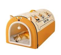 MQXDNFDC Casa de perro 2 en 1 cama grande para perros, caseta plegable y calmante para perros, alfombrilla cómoda para mascotas, cama antideslizante y cálida para mascotas, extraíble y lavable, B, XXL