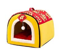 MQXDNFDC Casa portátil para perros 2025, casa de perro de gran espacio, alfombrilla cómoda para mascotas con nido de gato lavable, cueva para cachorros, casa para gatitos de interior A, XXL (C, S)