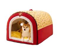 MQXDNFDC Casa portátil para perros 2025, casa de perro de gran espacio, alfombrilla cómoda para mascotas con nido de gato lavable, cueva para cachorros, casa para gatitos de interior A, XXL (A,L)