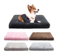 MQXDNFDC Colchón de felpa para mascotas, tapete cómodo para mascotas, tapete suave y cálido para perros, cojín de cama lavable para perros pequeños y medianos, manta con parte inferior antideslizante,