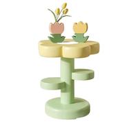 MQXDNFDC Daisy - Mesa auxiliar pequeña de 52 x 60 cm, moderna en forma de flor, mesa auxiliar para sala de estar, dormitorio, sofá, mesa auxiliar, mesa de noche redonda (amarillo)