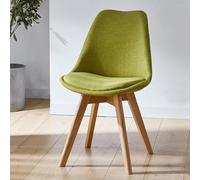 MQXDNFDC Juego de 1/2 sillas de comedor con patas de madera, sillas de cocina modernas tapizadas de lino, sillas laterales sin brazos, silla de ocio para cocina, sala de estar, comedor (juego de 1,