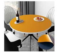 MQXDNFDC Mantel de cuero sintético mantel redondo impermeable a prueba de aceite lavable para cena protector de mesa mantel resistente al calor redondo mesa de centro manteles de vinilo montados