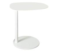 MQXDNFDC Mesa auxiliar en forma de C de acero al carbono nórdico, mesa auxiliar de sofá, mesa de negociación de esquina, mesa de acento para sala de estar, dormitorio, decoración de espacios pequeños