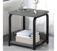 MQXDNFDC Mesa auxiliar, mesa auxiliar industrial retro, mesita de noche, estante de almacenamiento, sofá de 2/3/4 niveles, mesa auxiliar, adecuada para sala de estar, dormitorio, balcón, jardín, marco