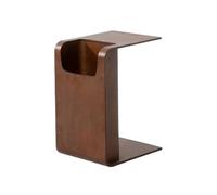 MQXDNFDC Mesa auxiliar móvil de madera en forma de C para sofá, varios lados, mini mesa de esquina móvil, mesa pequeña simple para dormitorio, mesita de noche, mesa auxiliar de sofá (color: B) (B)