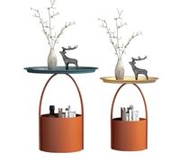 MQXDNFDC Mesa auxiliar móvil, mesa de café, mesa de noche, mesa auxiliar de té, adecuada para sala de estar, dormitorio, mesa de té, combinación de esquina, mesa de té, revistas, estante de