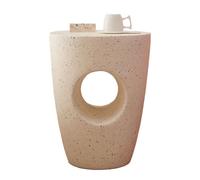 MQXDNFDC Mesa auxiliar pequeña, mesa auxiliar redonda para espacios pequeños, mesa de té, mesita de noche, decoración del hogar para sala de estar, balcón, dormitorio, oficina, mesa de centro blanca