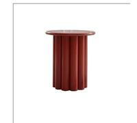 MQXDNFDC Mesa auxiliar pequeña redonda, mesa auxiliar de madera maciza, mesa auxiliar moderna para sala de estar, dormitorio, oficina, espacios pequeños, mesa de centro de 21.6 x 19.6 pulgadas (color: