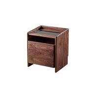 MQXDNFDC Mesas auxiliares para dormitorio, mesita de noche nórdica, minimalista, moderna, simple, de madera maciza de nogal negro, mesita de noche, mesita de noche, mesita de noche