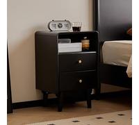 MQXDNFDC Mesita de noche de madera maciza con 2 cajones y compartimento de almacenamiento, moderna mesita de noche con patas elevadas, armario de almacenamiento decorativo para sofá, mesa auxiliar