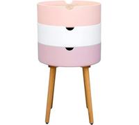 MQXDNFDC Mesita de noche nórdica para almacenamiento, mesita de noche para dormitorio, mesa de esquina pequeña de tres pisos en la sala de estar, mesa auxiliar redonda con personalidad creativa, 40 x