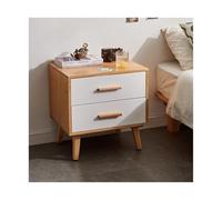 MQXDNFDC Mesitas auxiliares para dormitorio, mesita de noche de madera, muebles de dormitorio, sala de estar, almacenamiento lateral, mesita auxiliar (color: 01) (02)