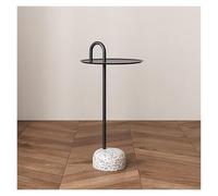 MQXDNFDC Nordic Design Rock - Mesa de centro pequeña para sala de estar, sofá, mesa auxiliar, cómoda mesa de esquina para apartamento pequeño (A) (Argento)