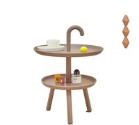 MQXDNFDC Nordic - Mesa auxiliar pequeña extraíble, sofá esquinero, mesita de noche, mesa pequeña para dormitorio, balcón, mesa auxiliar (Argento) (paquete de 3)