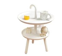 MQXDNFDC Nordic - Mesa auxiliar pequeña extraíble, sofá esquinero, mesita de noche, mesa pequeña para dormitorio, balcón (Argento) (D)