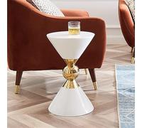 MQXDNFDC Nordic - Mesa auxiliar pequeña para sofá, mesa de esquina redonda, mesa de centro para sala de estar, mesa de centro de lujo ligera, mesita de noche creativa para dormitorio, sala de estar