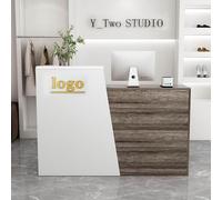 MQXDNFDC Recepción de recepción, moderno mostrador pequeño con cajón y gabinete de almacenamiento, estación de trabajo de computadora para salón, vestíbulo, oficina, tienda de ropa/tienda minorista