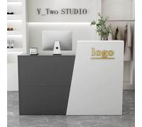 MQXDNFDC Recepción de recepción, moderno mostrador pequeño con cajón y gabinete de almacenamiento, estación de trabajo de computadora para salón, vestíbulo, oficina, tienda de ropa/tienda minorista