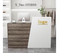 MQXDNFDC Recepción de recepción, moderno mostrador pequeño con cajón y gabinete de almacenamiento, estación de trabajo de computadora para salón, vestíbulo, oficina, tienda de ropa/tienda minorista