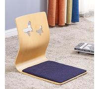 MQXDNFDC Silla de suelo sin patas, silla tatami para sala de estar, silla con respaldo de ventana de bahía, silla japonesa de madera, asiento de suelo para meditación, lectura (46 x 37 x 43 cm, 17)