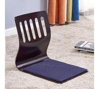 MQXDNFDC Silla de suelo sin patas, silla tatami para sala de estar, silla con respaldo de ventana de bahía, silla japonesa de madera, asiento de suelo para meditación, lectura (46 x 37 x 43 cm, 17)