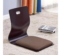 MQXDNFDC Silla de suelo sin patas, silla tatami para sala de estar, silla con respaldo de ventana de bahía, silla japonesa de madera, asiento de suelo para meditación, lectura (46 x 37 x 43 cm, 17)