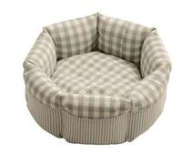 MQXDNFDC Sofá cama lavable y transpirable con respaldo antideslizante, relleno de algodón PP, cómodo cojín para mascotas, sofá suave a cuadros para mascotas (36 x 15 cm, rojo) (verde, 48 x 15 cm)