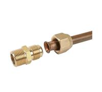 MQXFCZUX 1/8" 1/4" 3/8" 1/2" 3/4" BSPP Male To 6.35-19.05mm Flare Tube 45 Degree SAE-Standard Brass Pipe Fitting Connector(3l8 BSPP To 9.52mm)