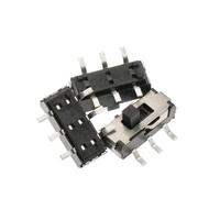 MQXFCZUX 100PCS MSS22D18 Miniature Slide Switch 2P2T 6Pin Handle High 2MM
