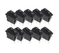 MQXFCZUX 10pcs 2D3P-BLACK NO Light (ON-ON) KCD3 34x17.5mm LED Light 20A On/Off Rectangular Long Rocker Switch