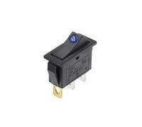 MQXFCZUX 10PCS Blue Cat Eye KCD3 Rocker Switch Electrical Equipment with Light Power Switch 2 Position 3Pins