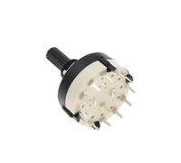 MQXFCZUX 10PCS RS26 1 Pole 12 Position Rotary Band Switch Handle Length 21MM Axis Band Switch