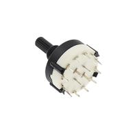 MQXFCZUX 10PCS RS26 4 Pole 3 Position Rotary Band Switch Handle Length 21MM Axis Band Switch