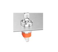 MQXFCZUX 16mm Waterproof High Current Metal Button Toggle Switch with LED Factory Direct with Indicator 5-24V Latching 2 Gears 1NO1NC(Silver,5-24V)