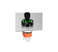 MQXFCZUX 16mm Waterproof High Current Metal Button Toggle Switch with LED Factory Direct with Indicator 5-24V Latching 2 Gears 1NO1NC(Black Green Ring,5-24V)
