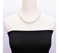 MQXFCZUX 18'' 12mm White Round Shape Sea Shell Mother Of Pearl Choker Necklace Gifts For Women