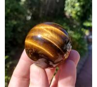 MQXFCZUX 1pc 5-6cm AAAAA Yellow Blue Tiger Eye Round For Stone Making DIY, Ideal for Office Decor & Festive Gifts