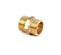 MQXFCZUX 1pc Brass Copper Hose Pipe Fitting Hex Coupling Coupler Fast Connetor Male Thread/Female Thread 1/8" 1/4" 3/8" 1/2" 3/4"(Male Thread,3/8")