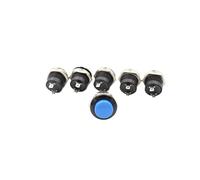 MQXFCZUX 1pcs Blue Momentary SPST NO Round Cap Push Button Switch AC 6A/125V 3A/250V 6color R13-507 Push Button