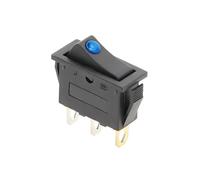 MQXFCZUX 1pcs DOT-2D3P-BLUE-LED KCD3 220V ON/Off SPST Rocker Switch Single Pole Single Throw 20A 125VAC