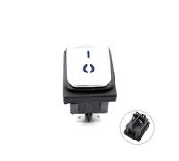 MQXFCZUX 1pcs KCD4 Blue ON-Off 12V Stainless Steel DPST with Light Waterproof Switch High Power High Current Rocker 4 Feet
