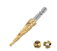 MQXFCZUX 4-12 4-20 4-32mm HSS 4241 Impact Step Drill Bit Hole Saw 3-Flute with 1/4inch Hex Shank for Metal Wood 1Pcs(4-12mm) MQXFCZUX