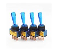 MQXFCZUX 4Pcs Car Toggle Switch 12V Illuminated Car Rocker Switch 20A Rocker Switch Blue