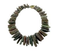 MQXFCZUX 5x20mm- 8x50mm Green Kyanite Rough Raw Top Drilled Necklace Gemstone Necklace