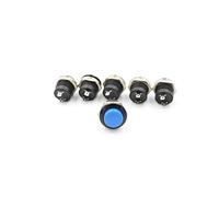 MQXFCZUX 6 pcs Blue Round Cap Push Button Switch AC 6A/125V 3A/250V R13-507 momentary Push Button