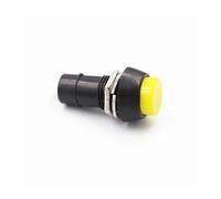 MQXFCZUX 6pcs yeliow PBS-11A Self-Locking 12mm Round Small Button Switch Without Lock 3A 250V