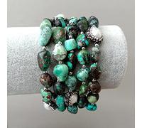 MQXFCZUX 8'' 5 Strands Freeform White freshwater Pearl strand Bracelet