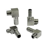 MQXFCZUX Conector de Acoplamiento de tubería de Acero Inoxidable 304, 1 Pieza, 6 mm de diámetro Exterior de Manguera x M8 x 1,25, Rosca Macho métrica