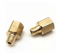 MQXFCZUX Conector de Tubo Recto de latón, Hembra a Macho, M8 x 1 mm - M6 x 0,75 mm, 1 Unidad